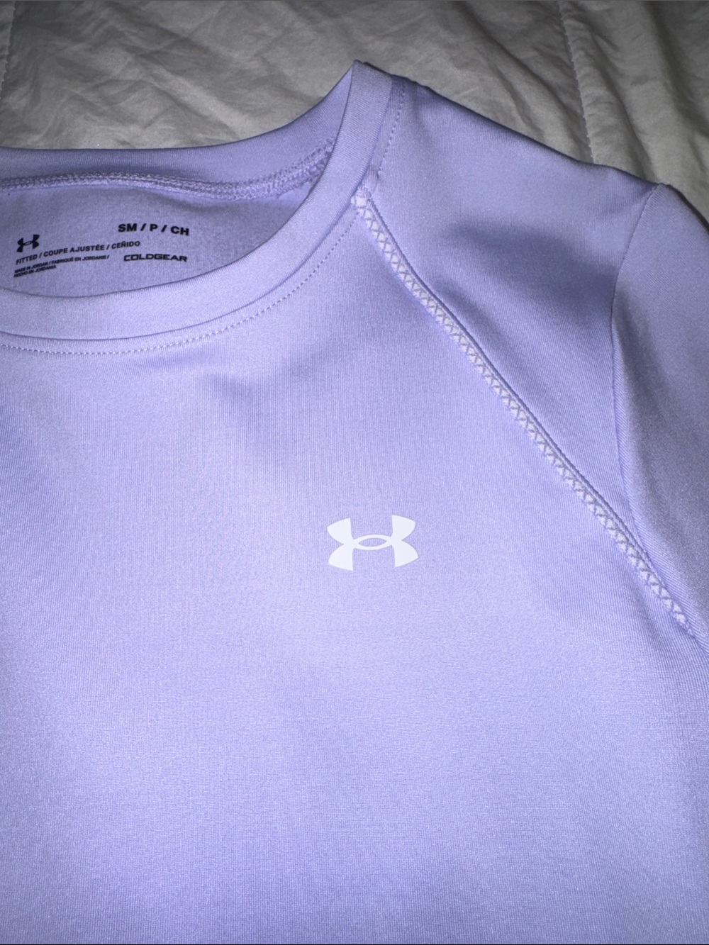 Under Armour Lavender Long-Sleeve Performance Top for Women - Picture 3 of 7